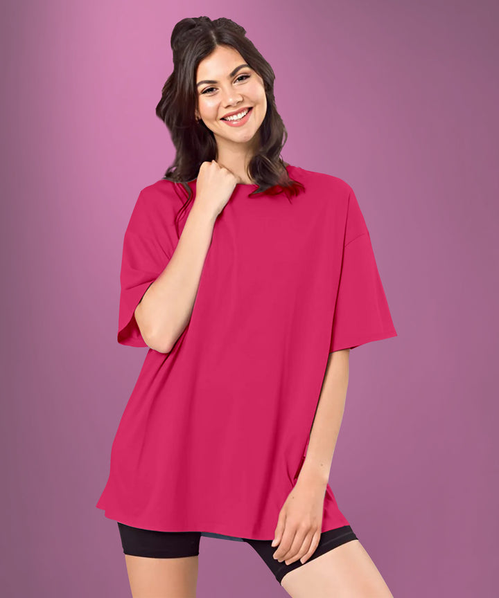 Pink Womens Oversized Tshirt