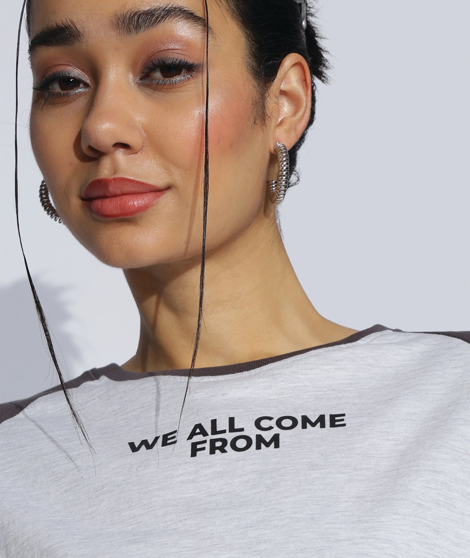 Womens Crop Top with Raglan Sleeve