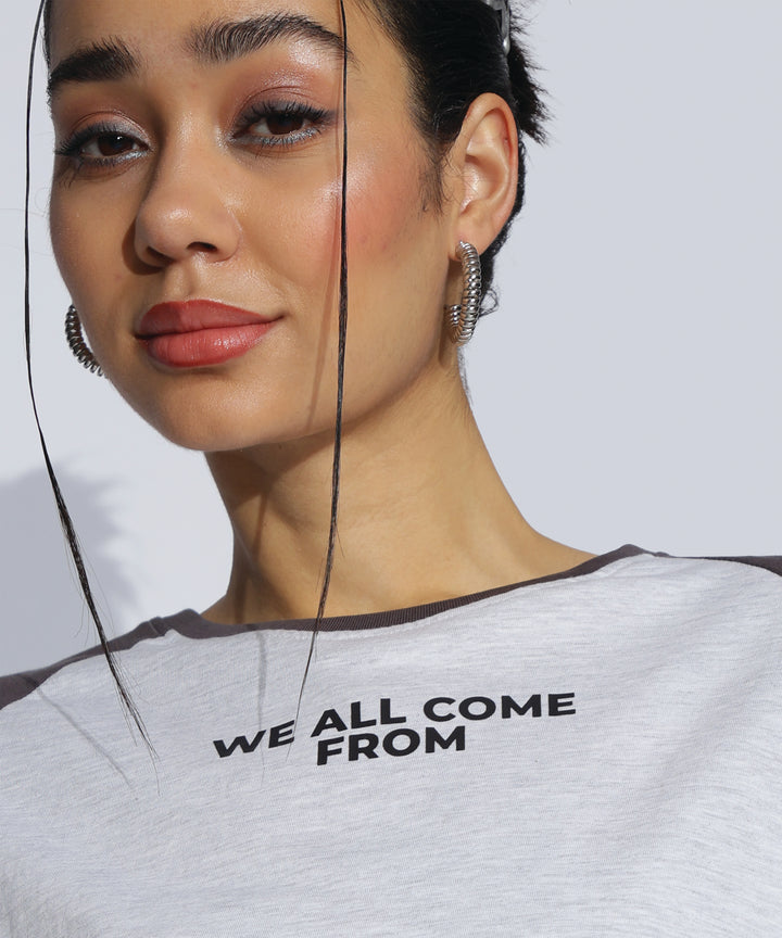 Womens Crop Top with Raglan Sleeve