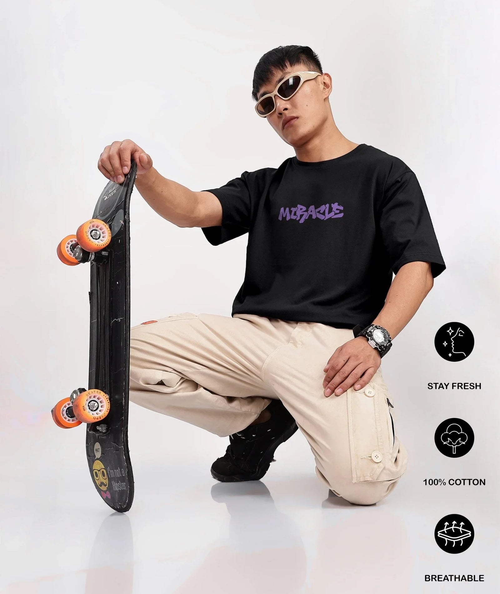 MIRACLE Men's Relaxed Fit Tshirt