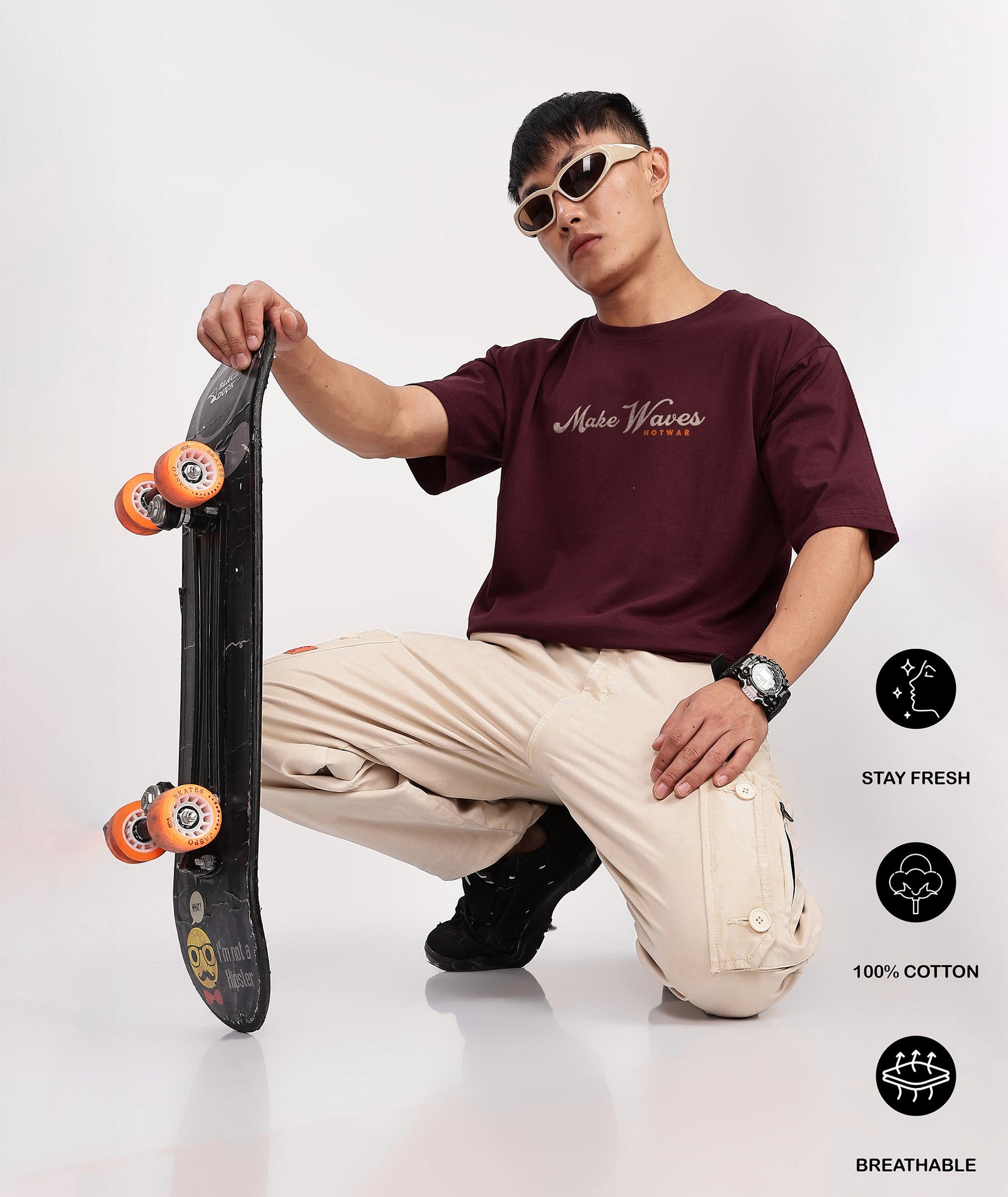 WAVES Men's Relaxed Fit Tshirt