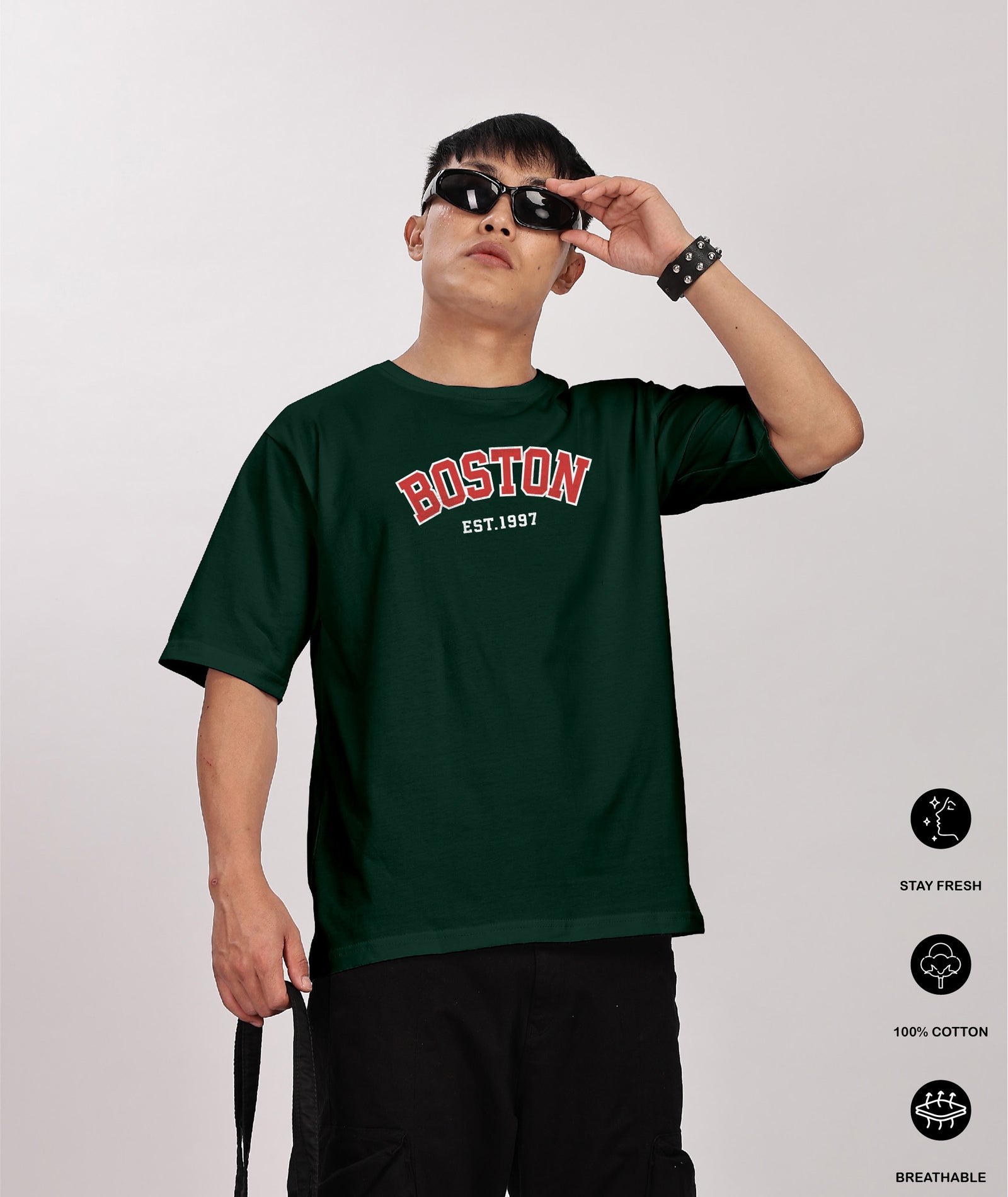 BOSTON Men's Relaxed Fit Tshirt