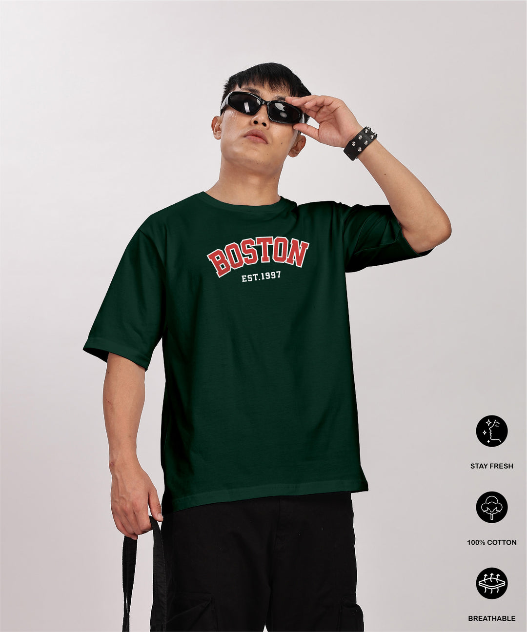 BOSTON Men's Relaxed Fit Tshirt