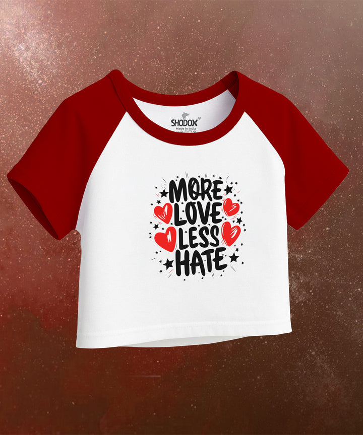 Womens Crop Top with Raglan Sleeve