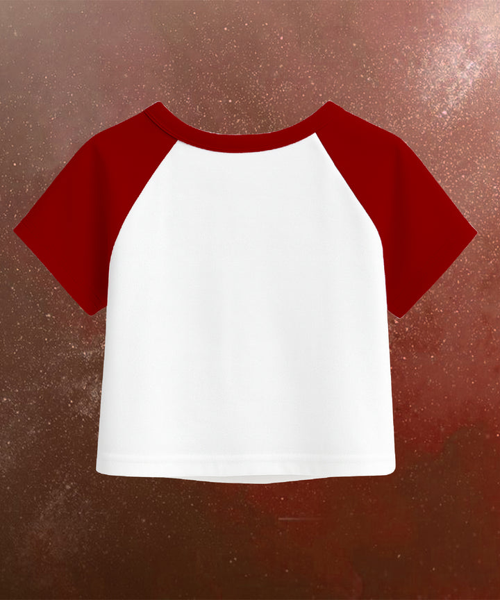 Womens Crop Top with Raglan Sleeve