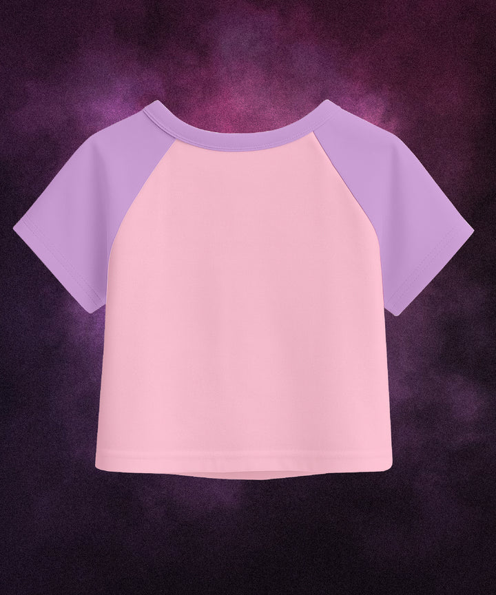 Womens Crop Top with Raglan Sleeve