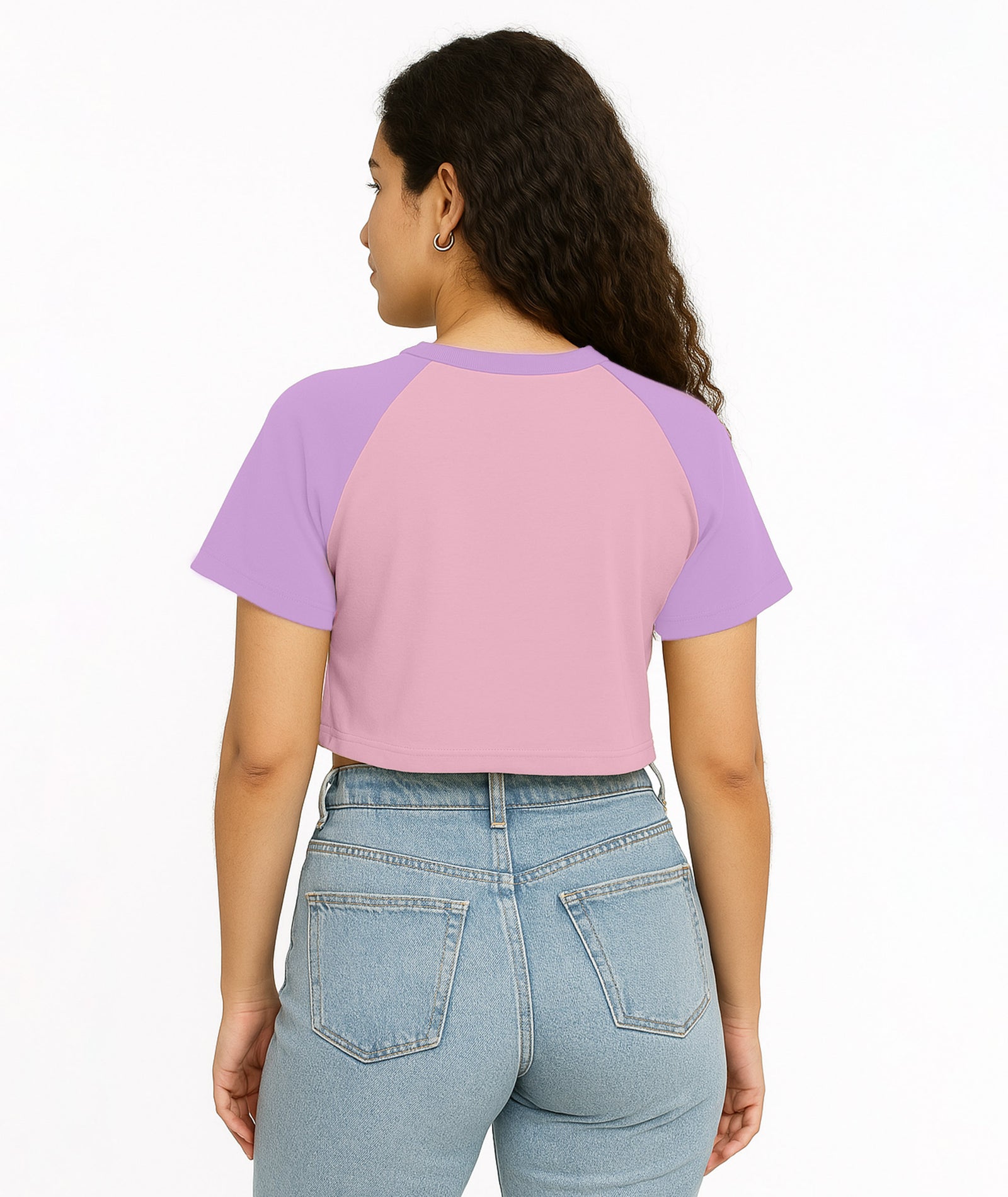 Womens Crop Top with Raglan Sleeve