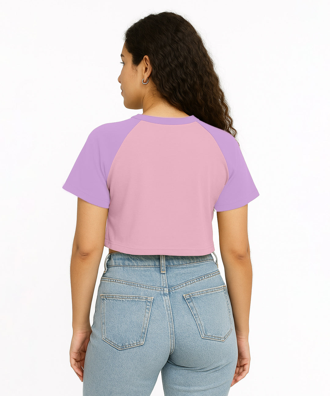 Womens Crop Top with Raglan Sleeve