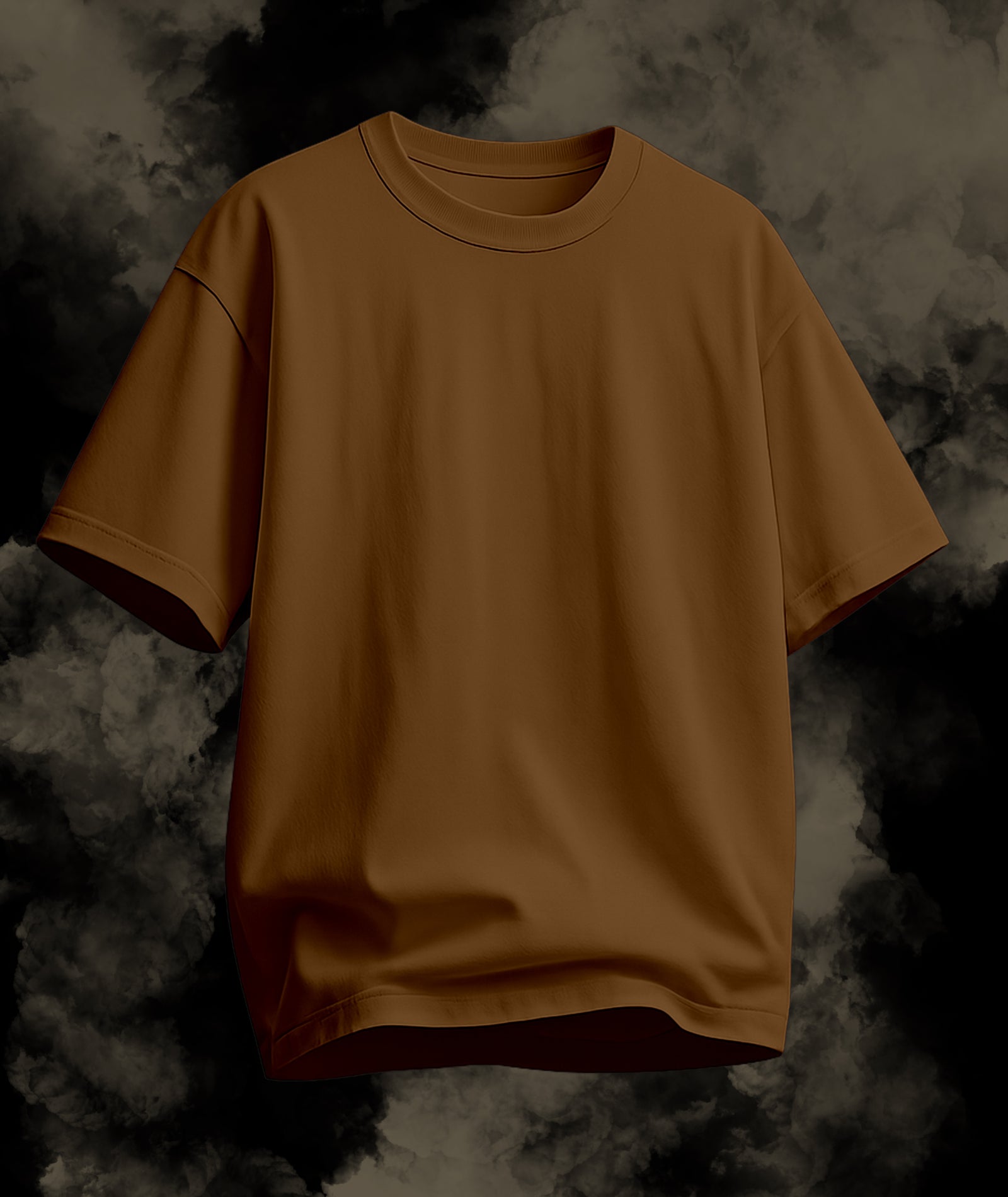 Men's Relaxed Fit Brown Tshirt