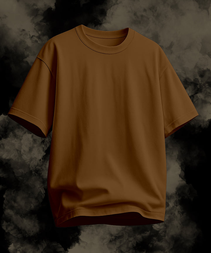 Men's Relaxed Fit Brown Tshirt