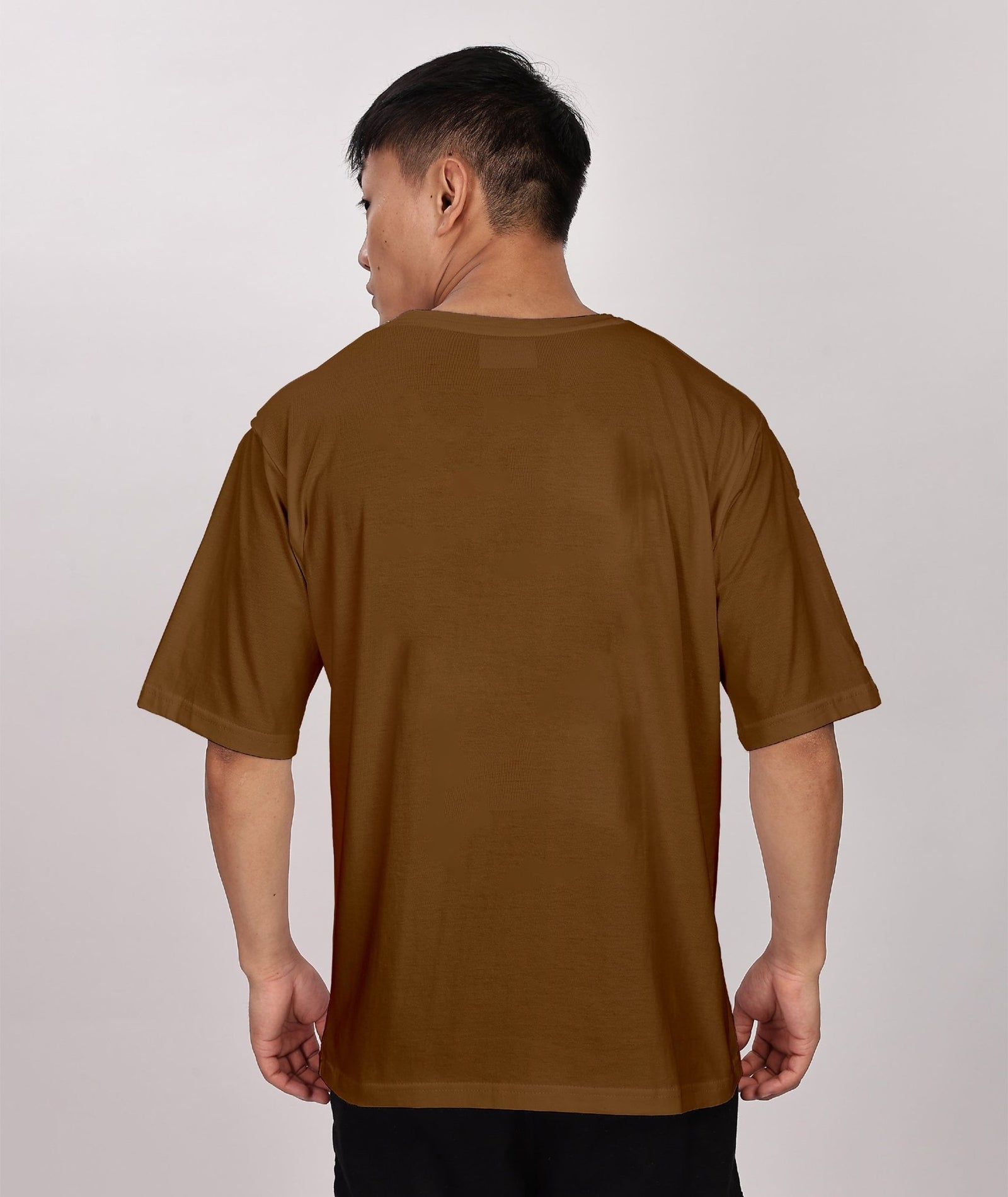 Men's Relaxed Fit Brown Tshirt