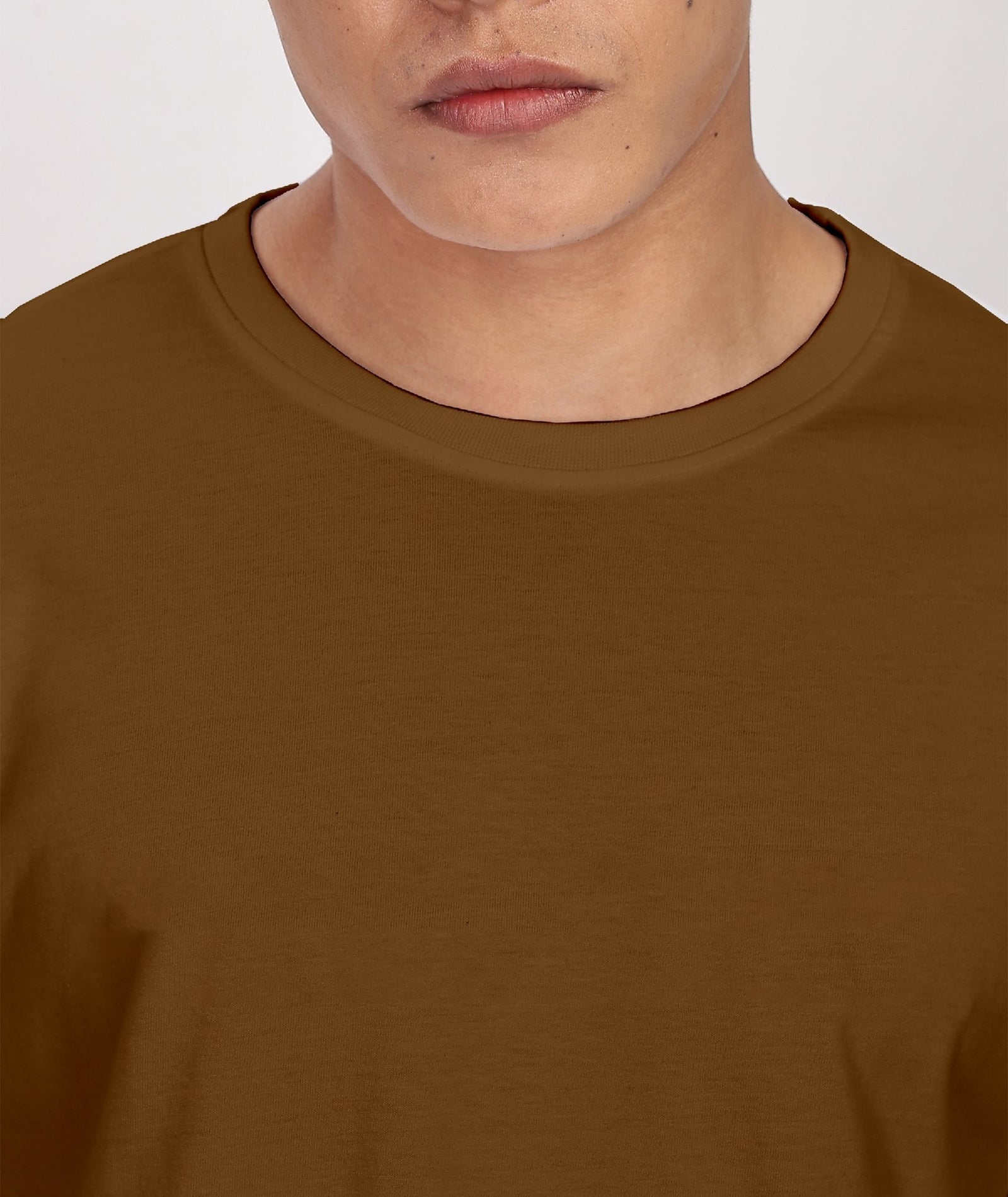 Men's Relaxed Fit Brown Tshirt