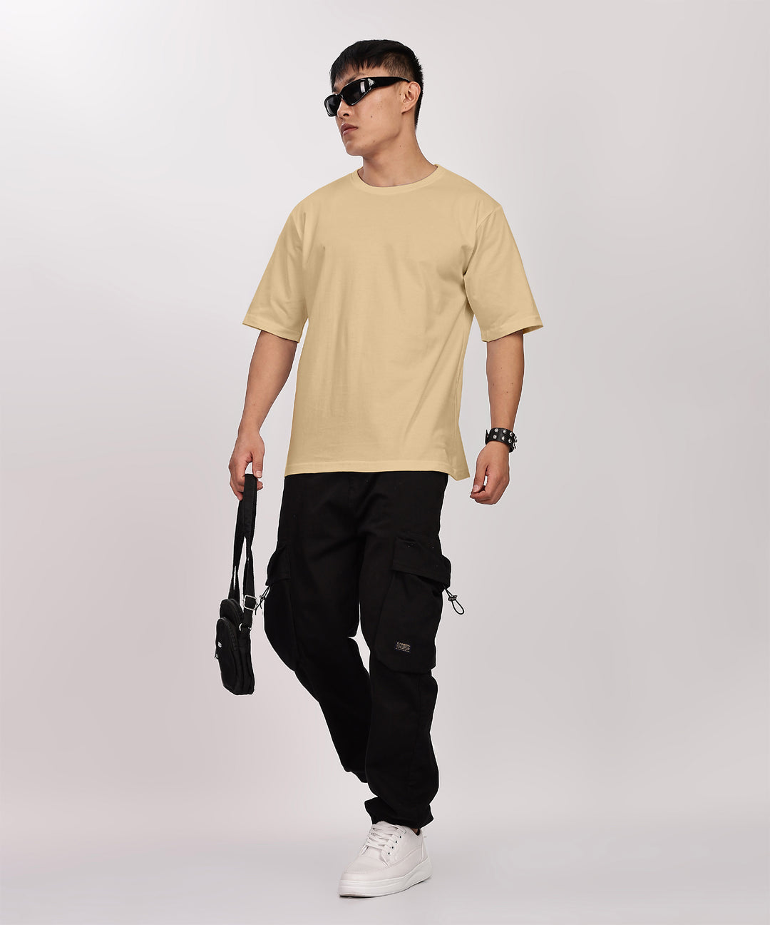 MEN'S RELAXED FIT CREAM TSHIRT