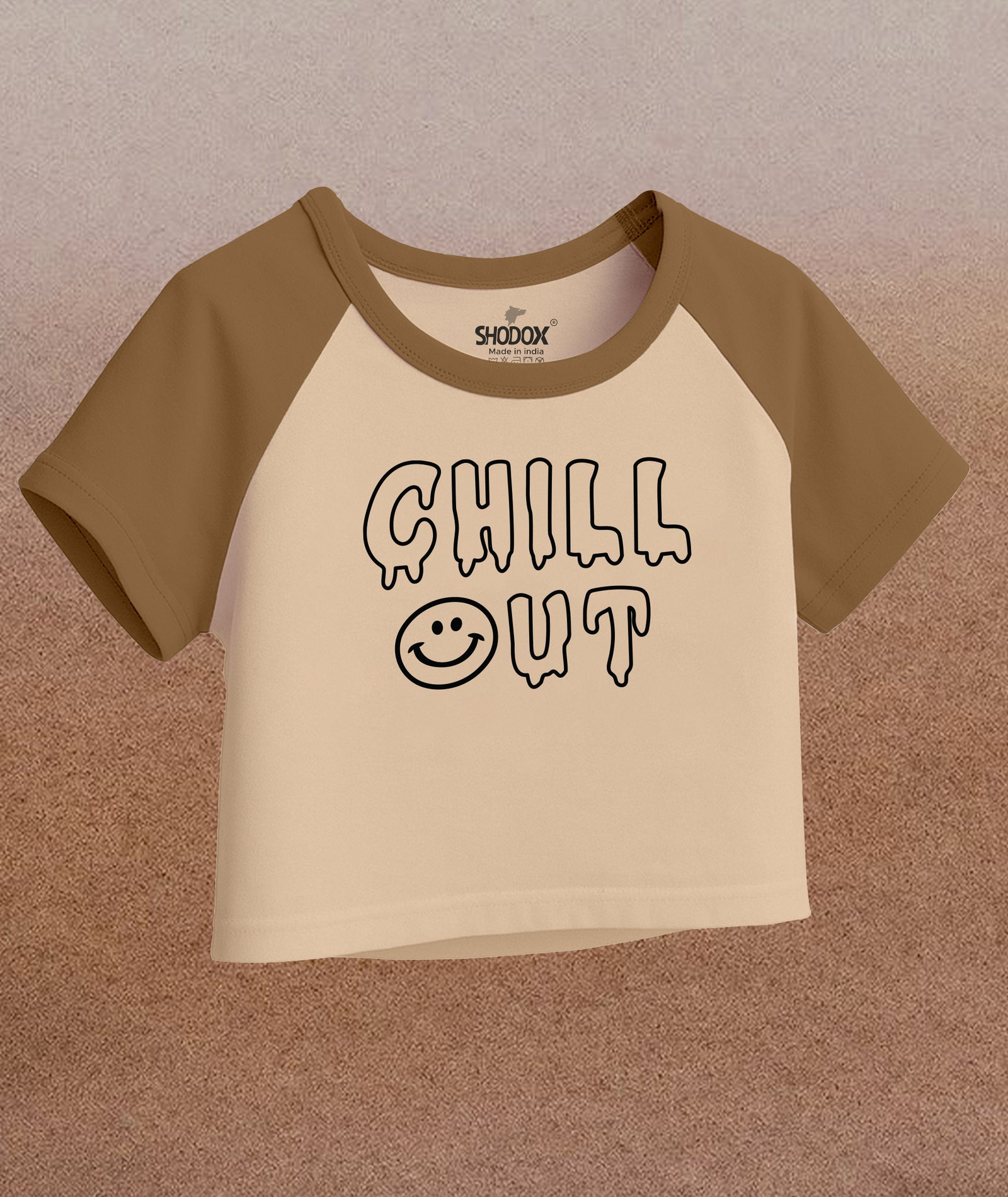 Womens Crop Top with Raglan Sleeve