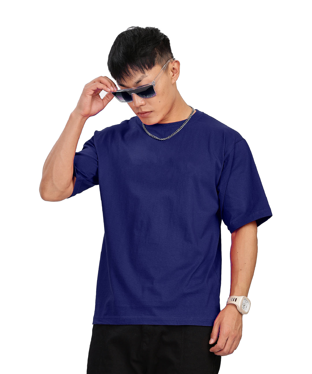 Men's Relaxed Fit Dark Blue Tshirt