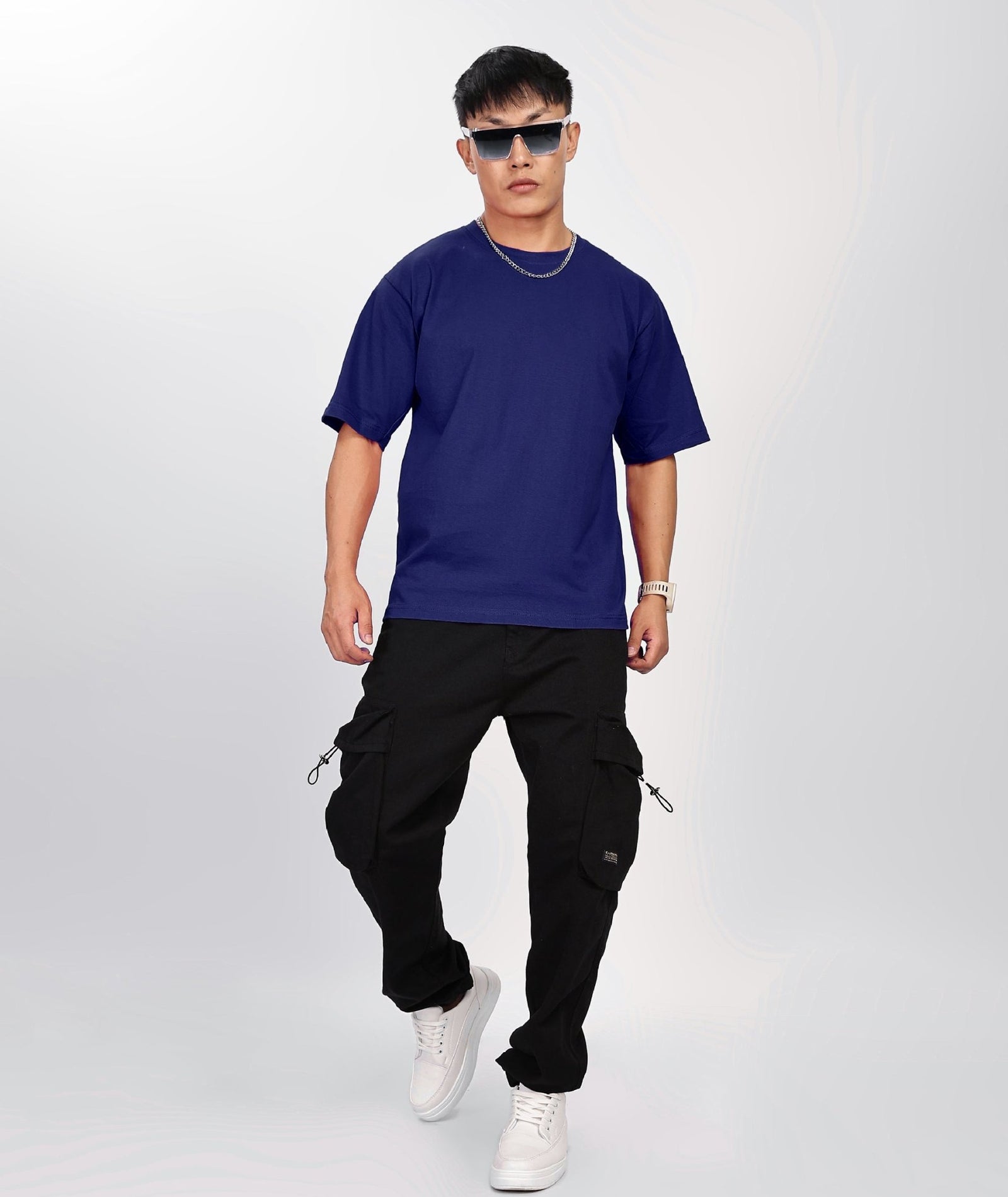 Men's Relaxed Fit Dark Blue Tshirt