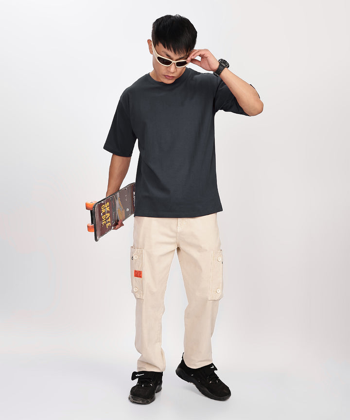 Men's Relaxed Fit Dark Grey Tshirt