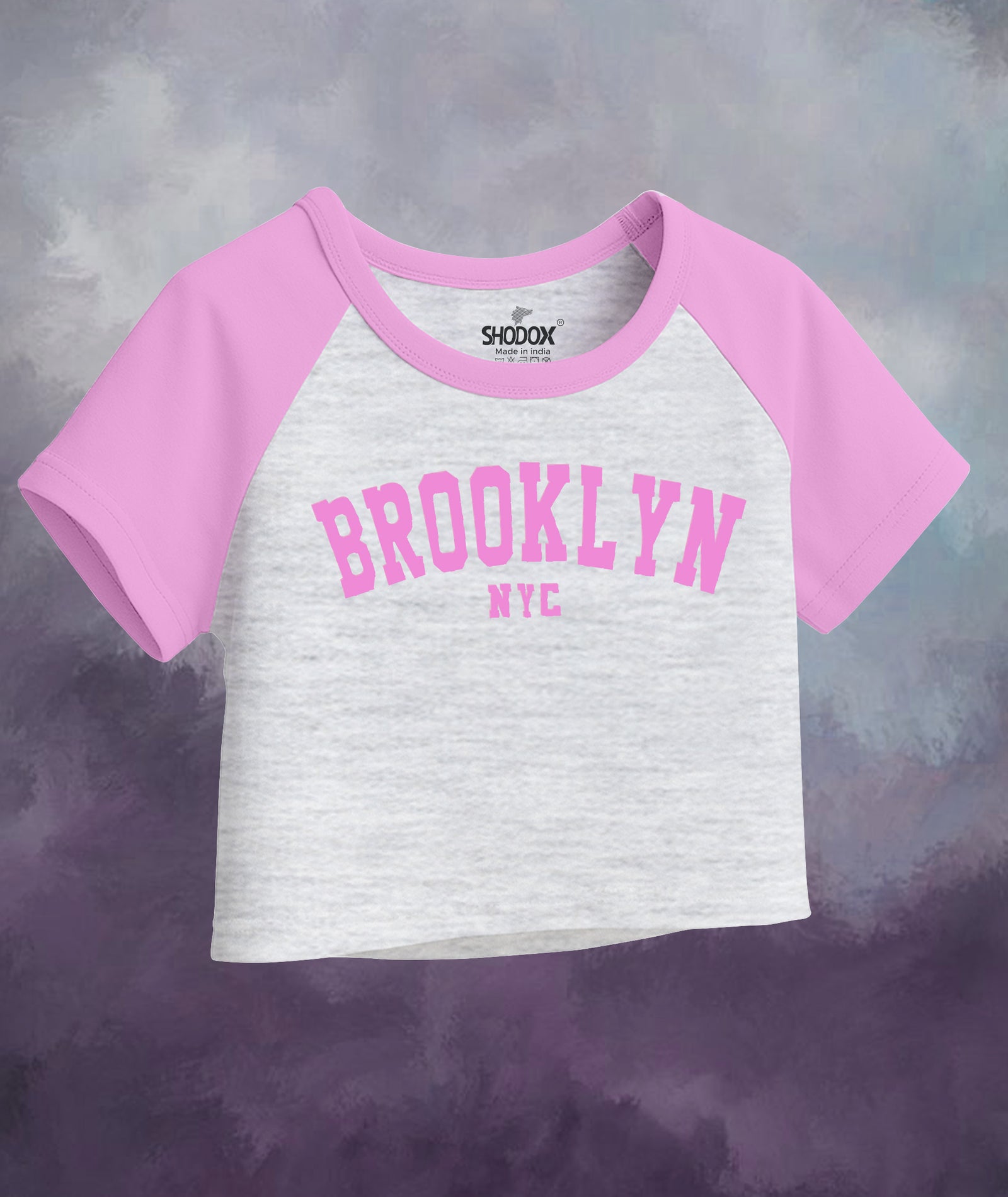 Womens Crop Top with Raglan Sleeve