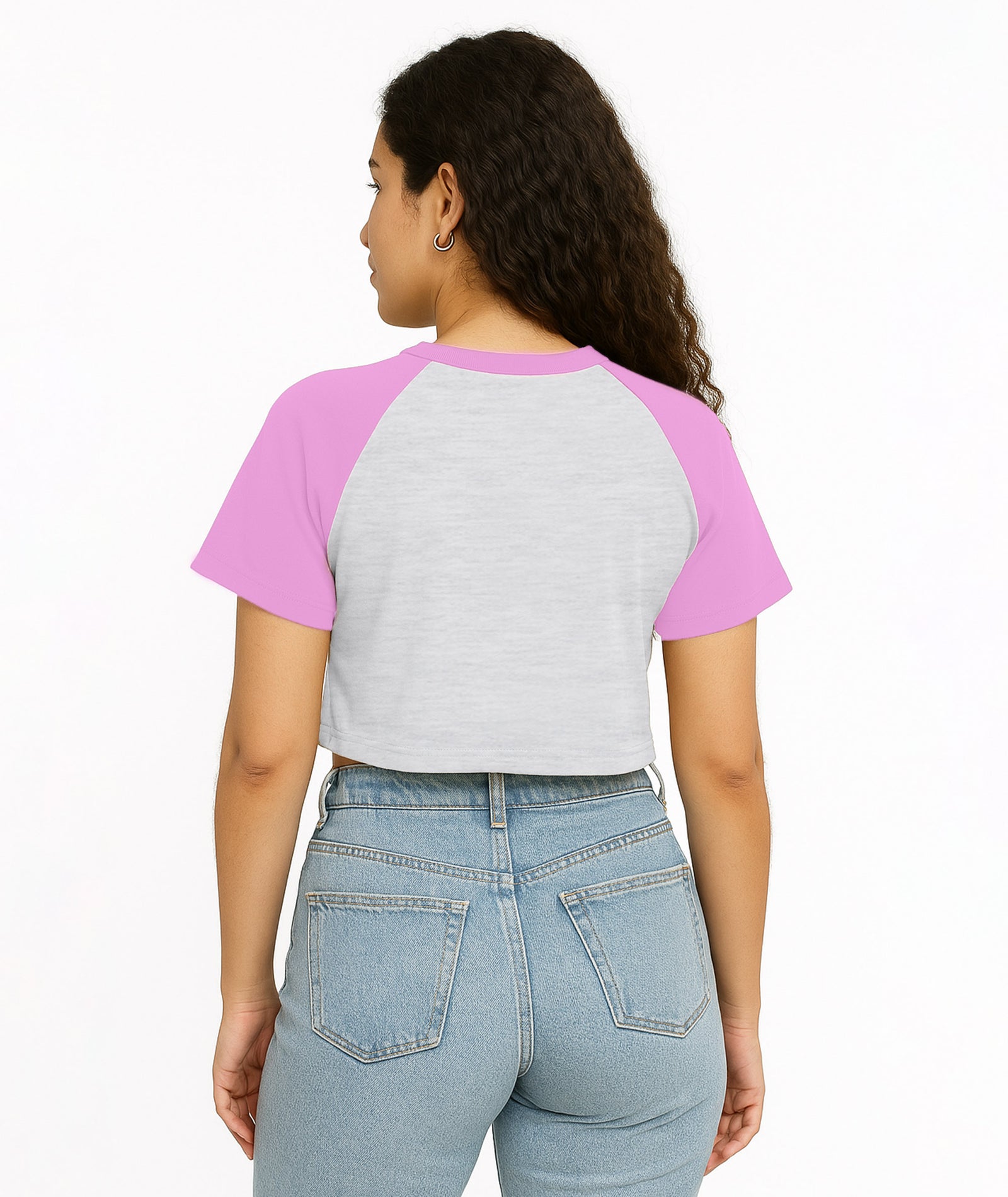 Womens Crop Top with Raglan Sleeve