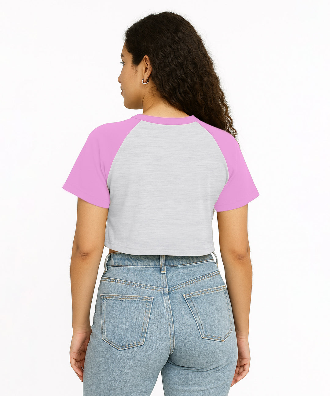 Womens Crop Top with Raglan Sleeve