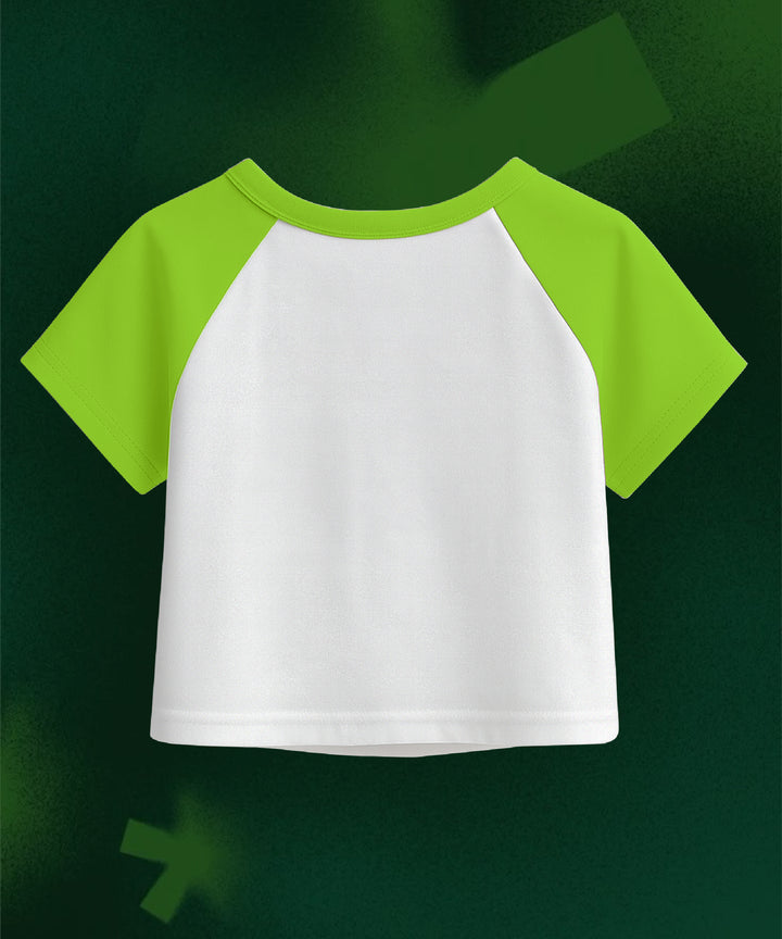 Womens Crop Top with Raglan Sleeve