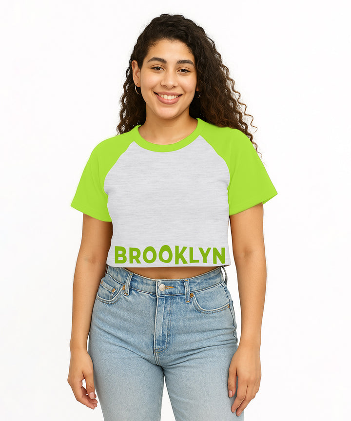Womens Crop Top with Raglan Sleeve