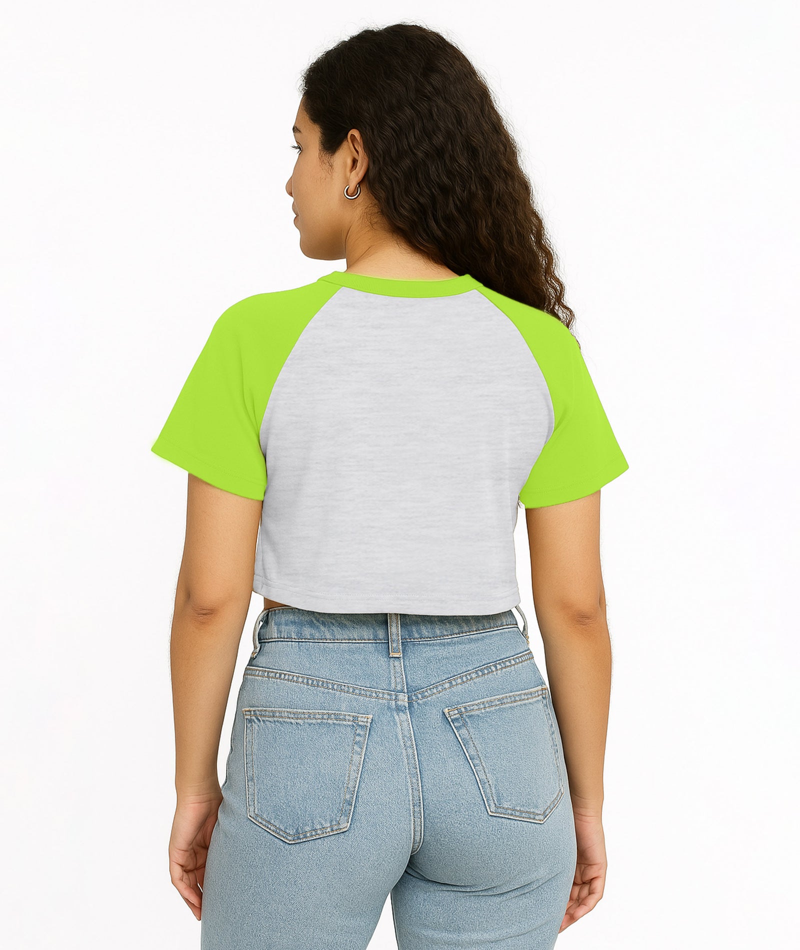 Womens Crop Top with Raglan Sleeve