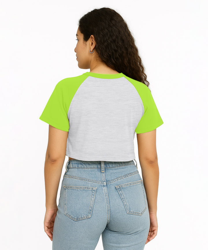 Womens Crop Top with Raglan Sleeve
