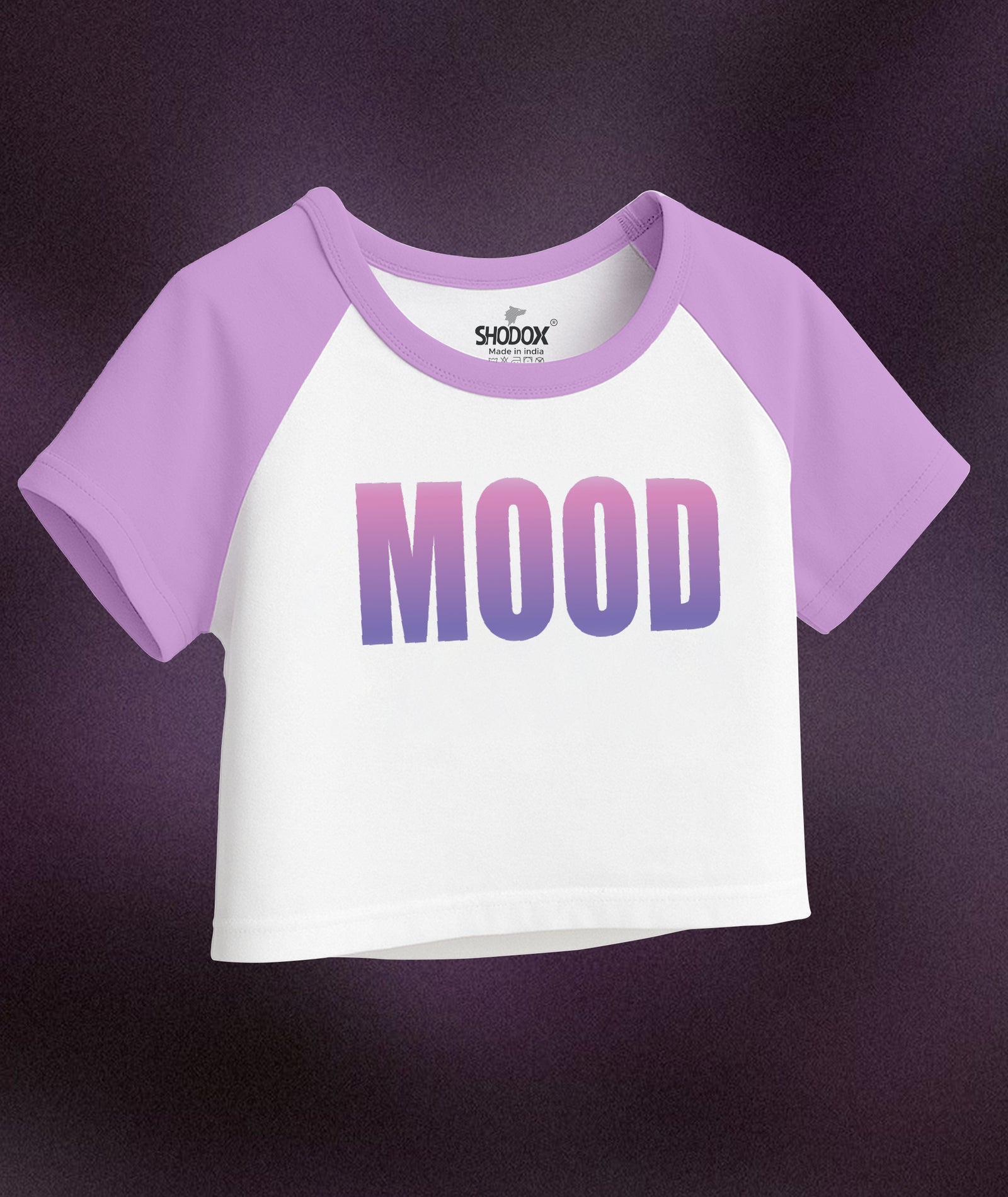 Womens Crop Top with Raglan Sleeve