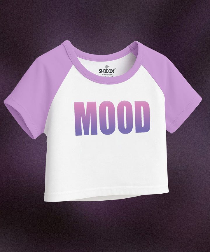 Womens Crop Top with Raglan Sleeve