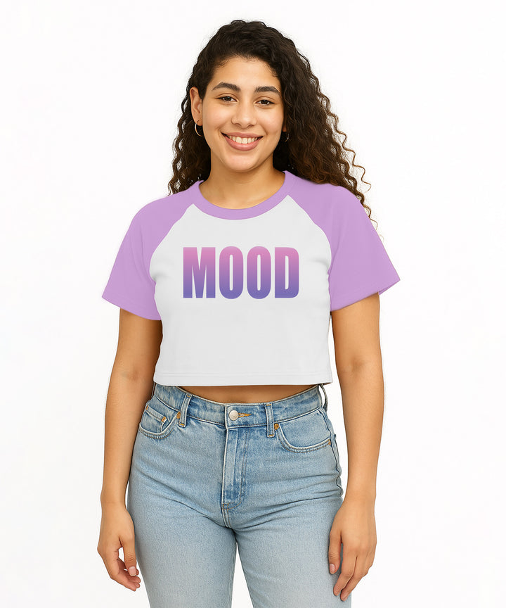 Womens Crop Top with Raglan Sleeve