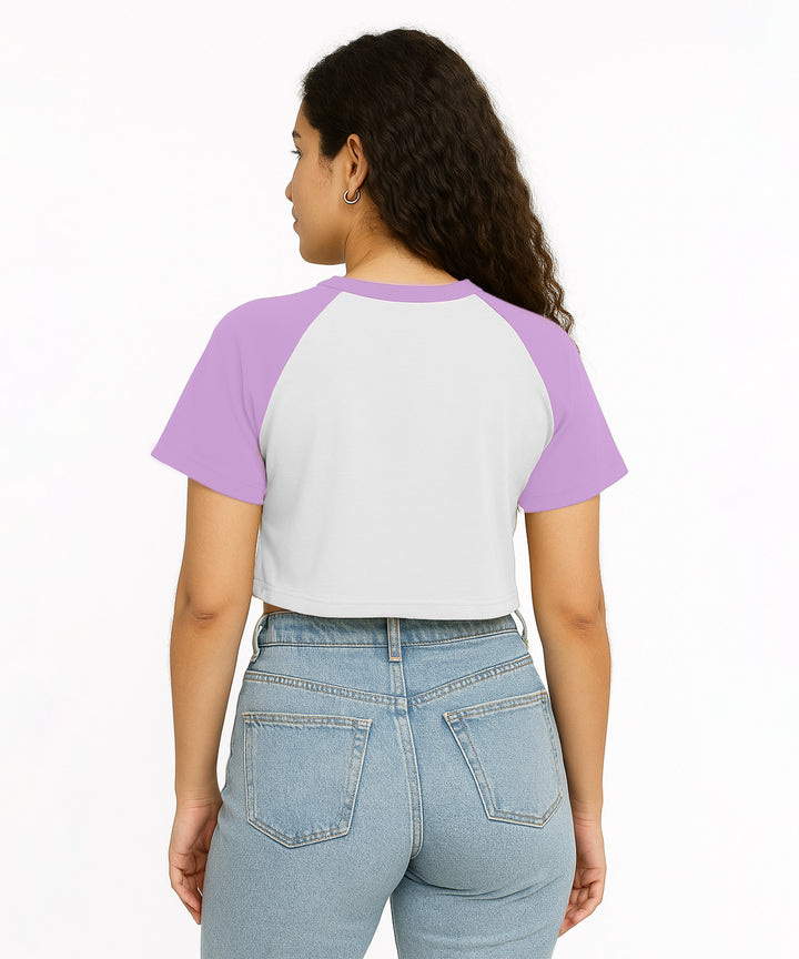 Womens Crop Top with Raglan Sleeve