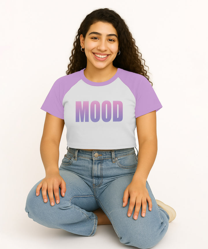 Womens Crop Top with Raglan Sleeve