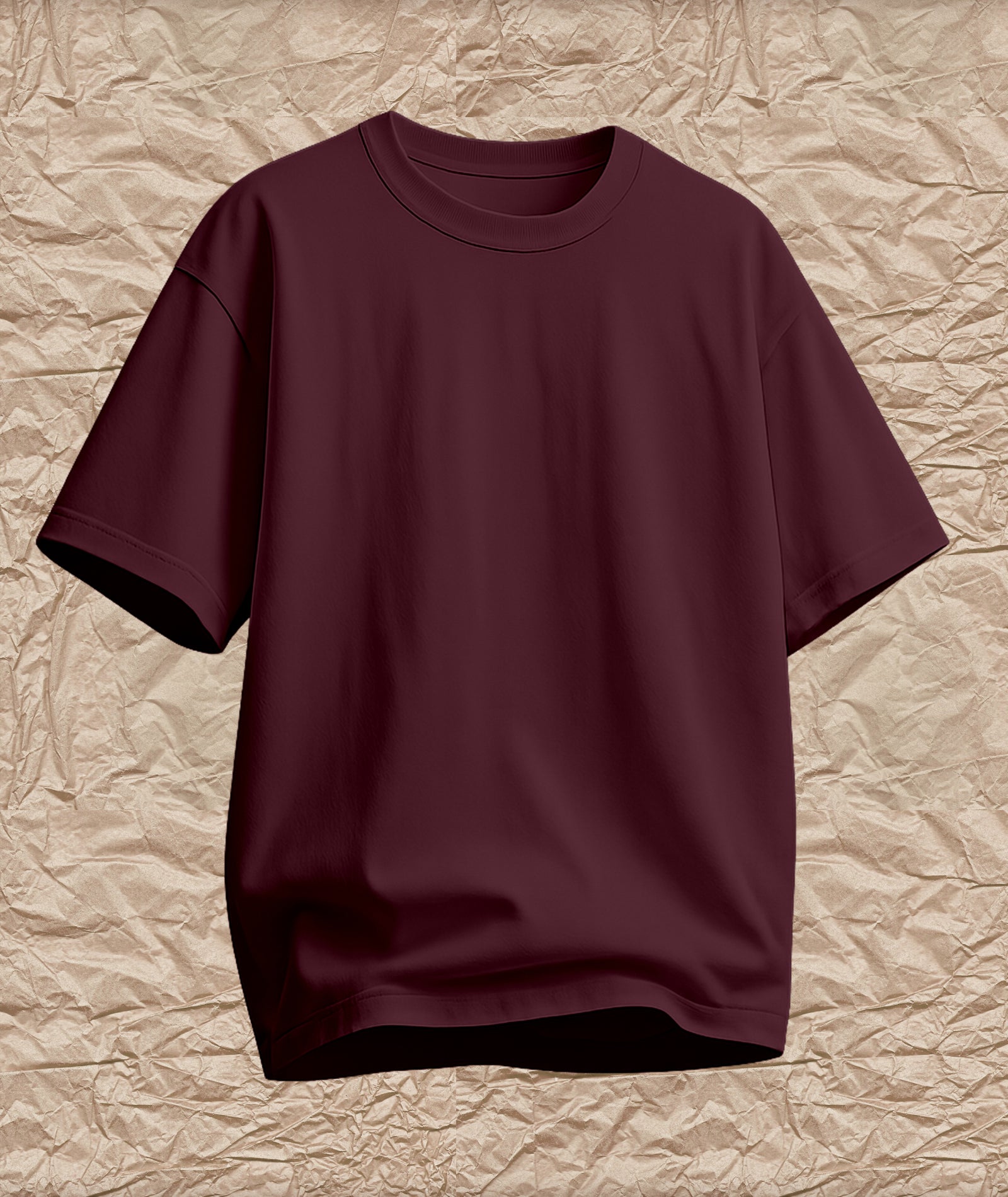 MEN'S RELAXED FIT MAROON TSHIRT