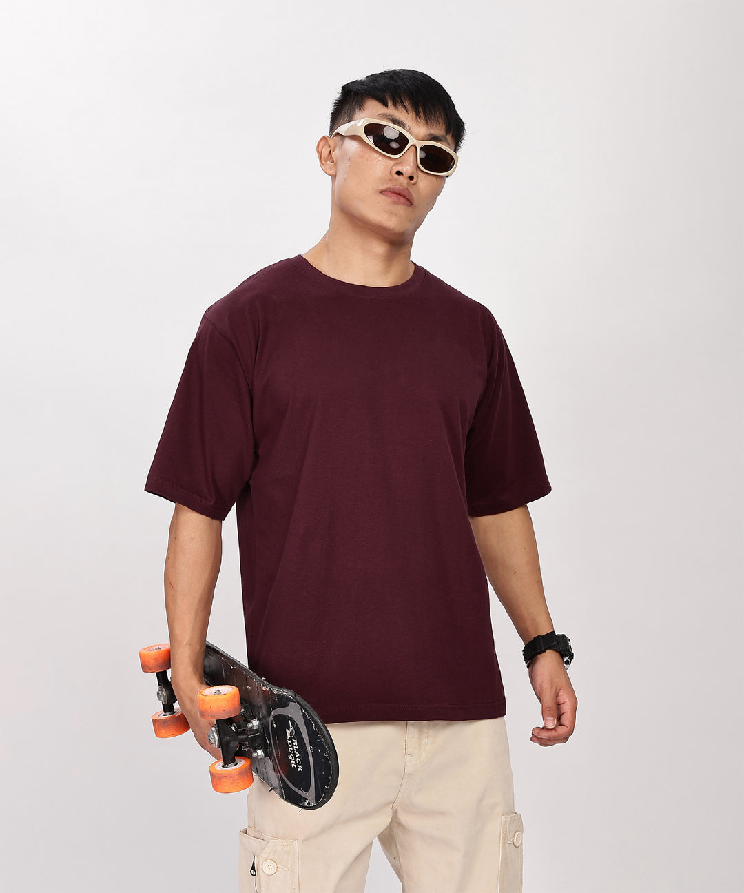 MEN'S RELAXED FIT MAROON TSHIRT