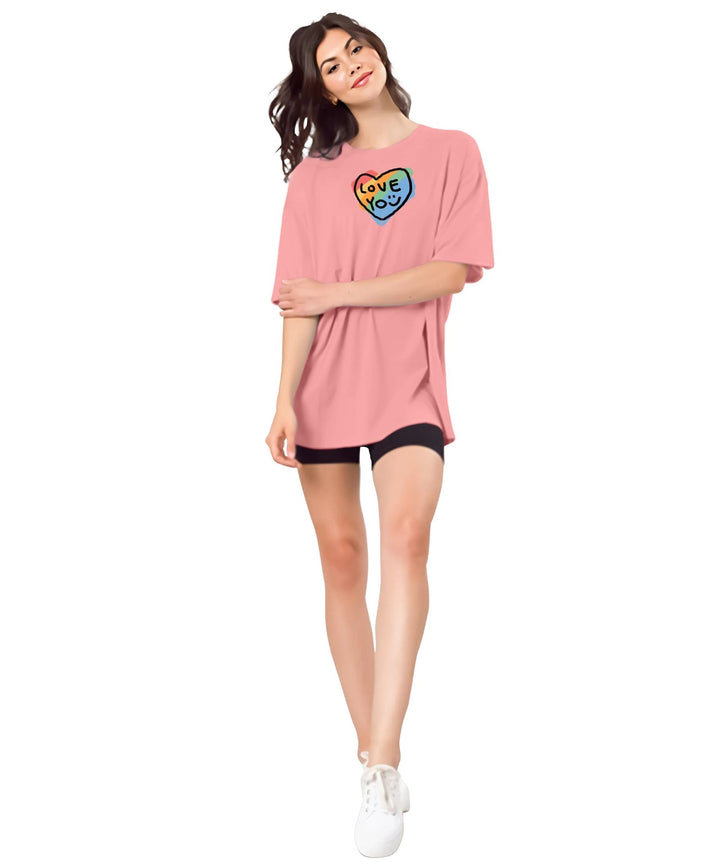Womens printed Oversized Tshirt