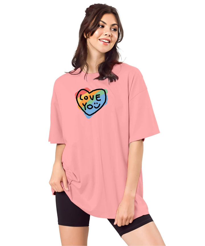 Womens printed Oversized Tshirt
