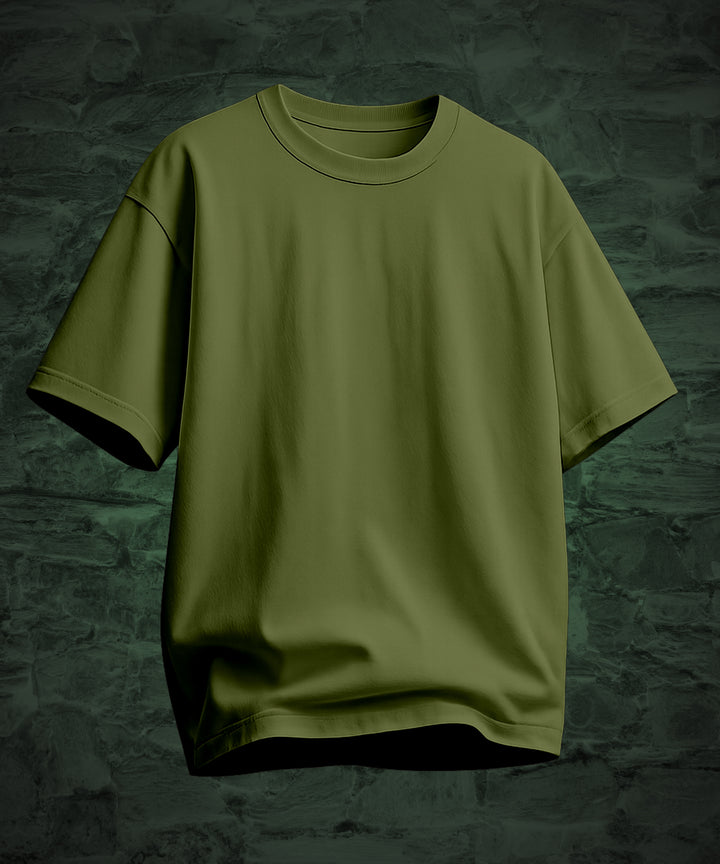 Men's Relaxed Fit Olive Green Tshirt
