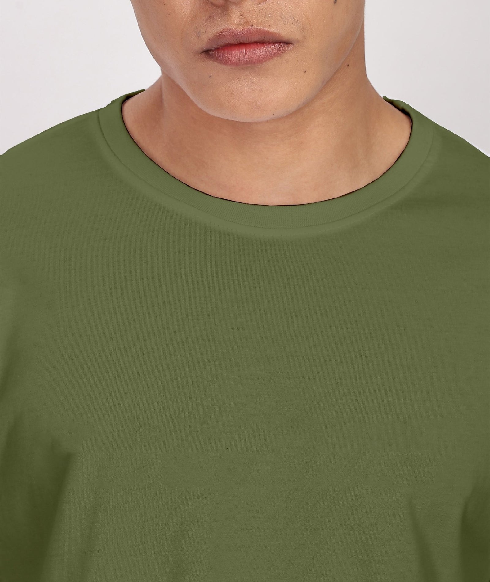 Men's Relaxed Fit Olive Green Tshirt