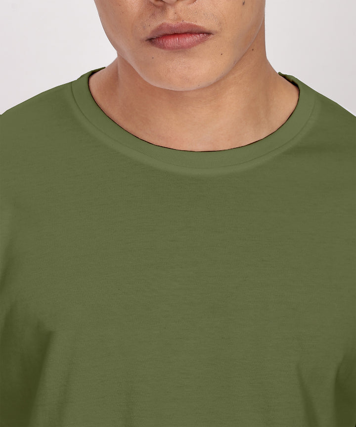 Men's Relaxed Fit Olive Green Tshirt