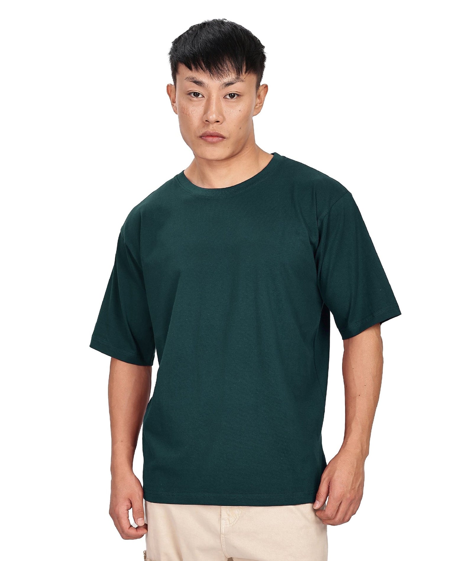 Men's Relaxed Fit Peacock Green Tshirt