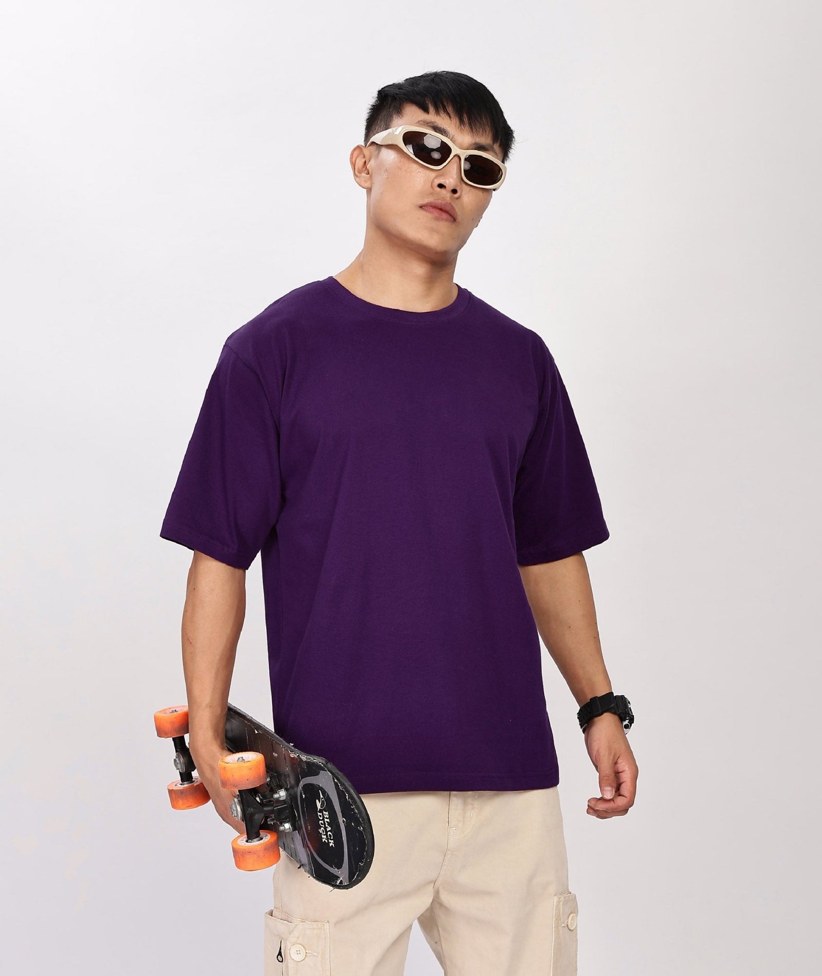 Men's Relaxed Fit Purple Tshirt