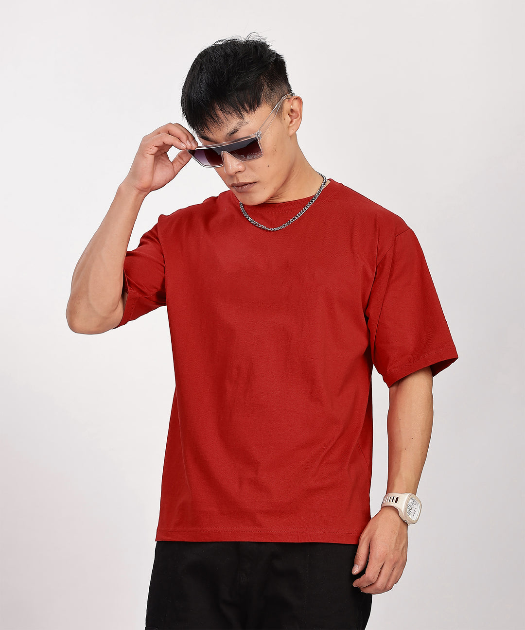 MEN'S RELAXED FIT RED TSHIRT