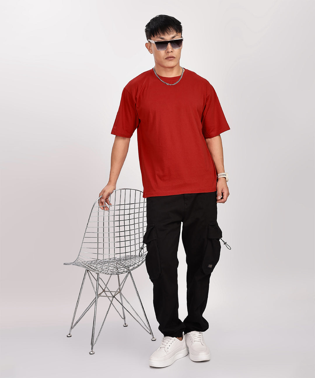 MEN'S RELAXED FIT RED TSHIRT