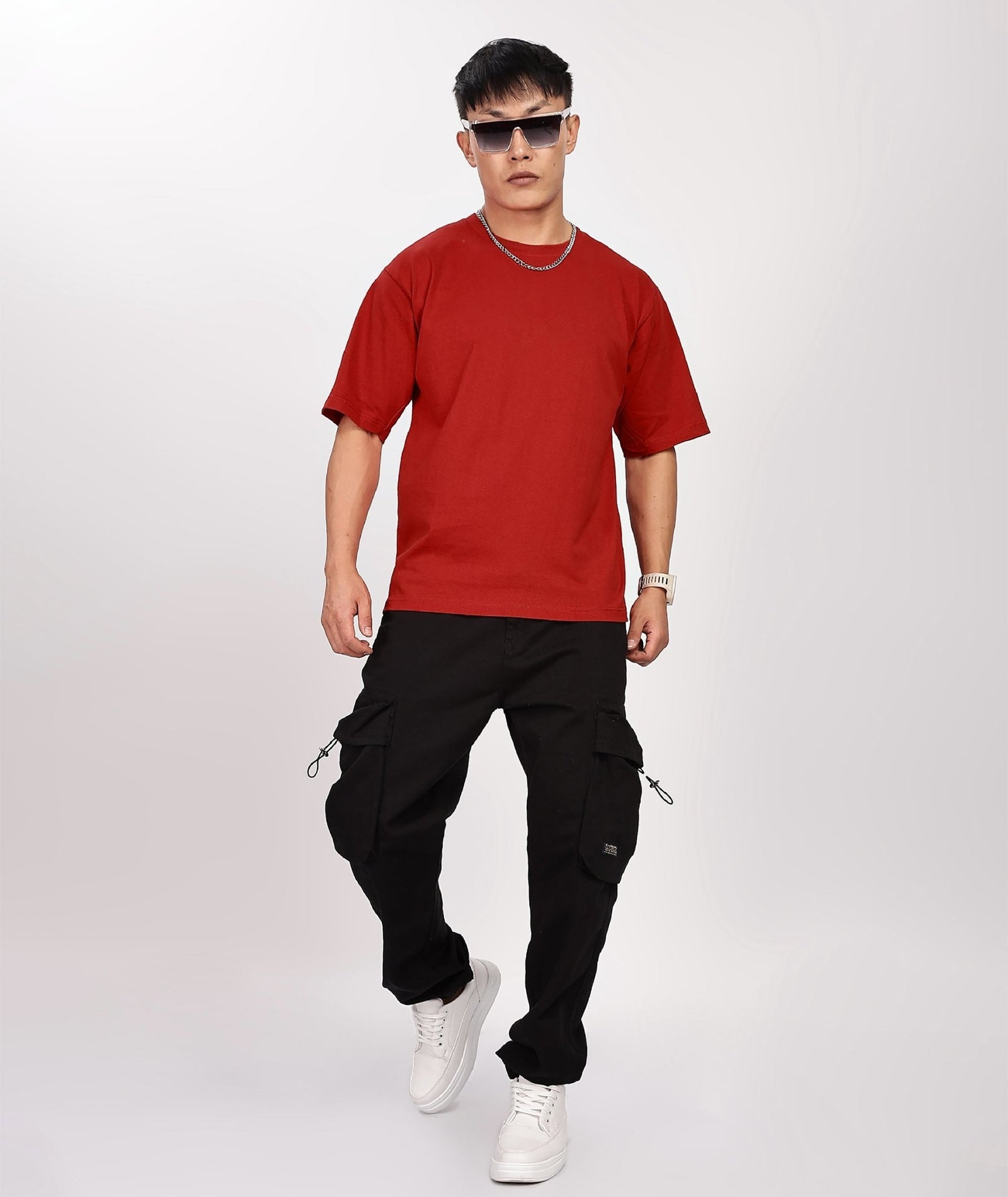 MEN'S RELAXED FIT RED TSHIRT